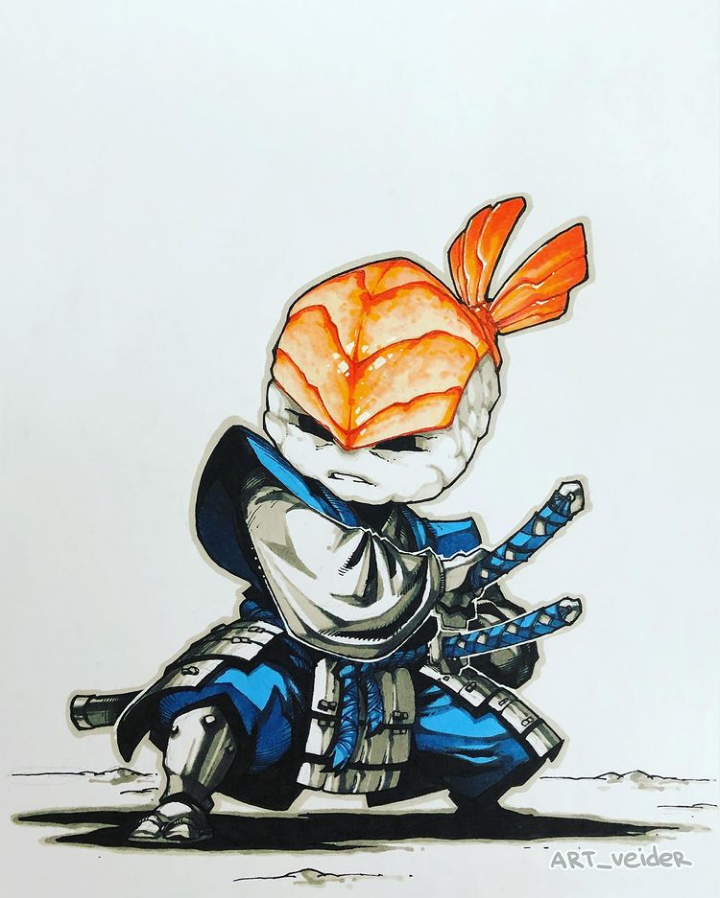 Food Fight! - Shrimp Sushi Samurai